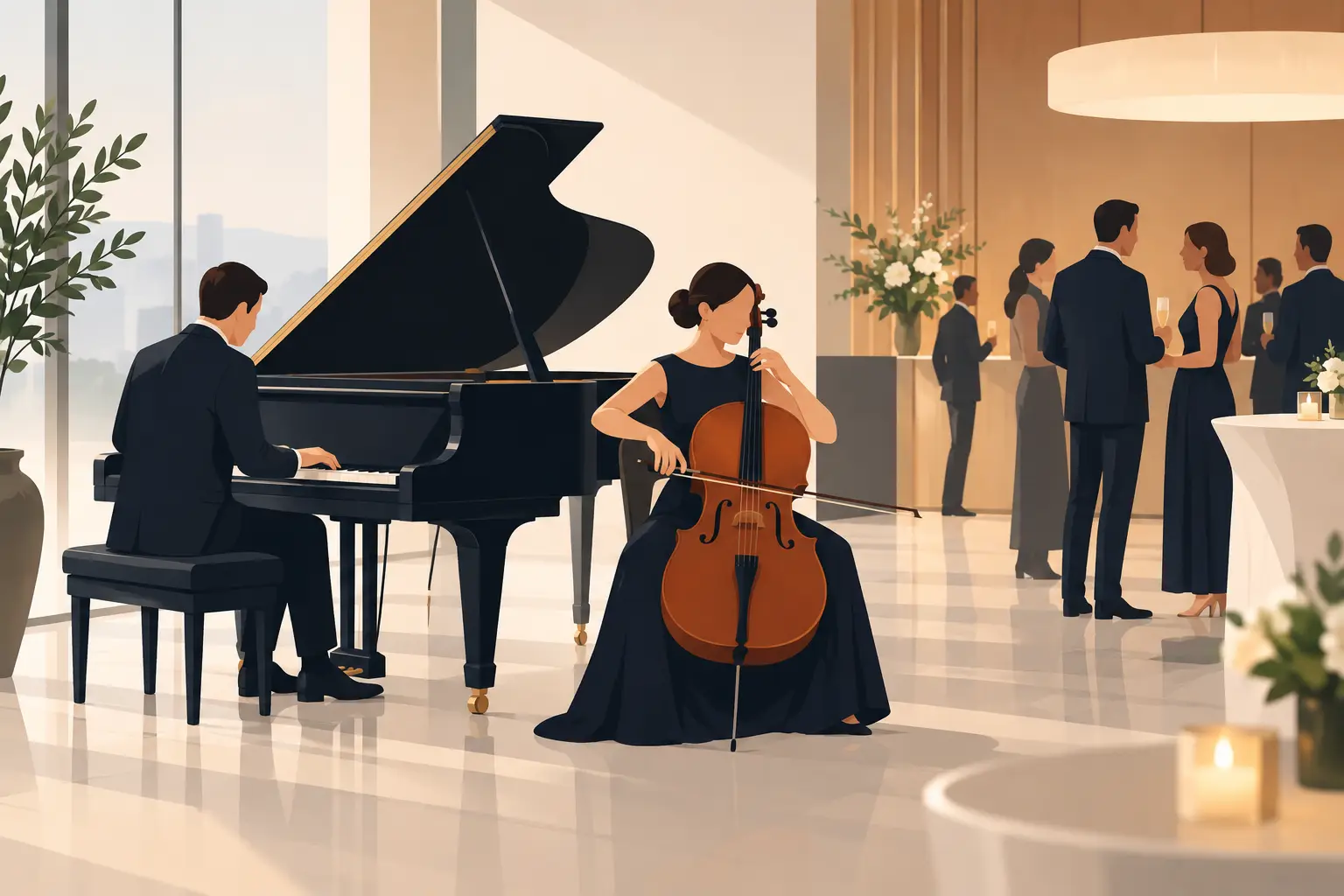 Beste Filmmusik für den Empfang stilvoll wählen