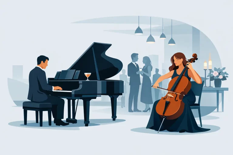 Live Musik am Empfang mit Stil