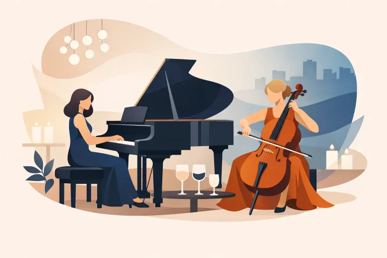 Pianistin und Cellistin für Events mit Stil