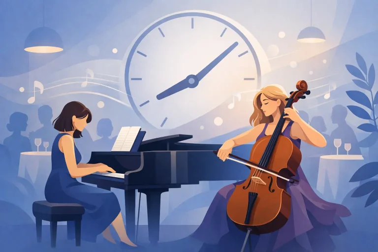 Wie lange spielt Eventmusik bei einem Anlass?